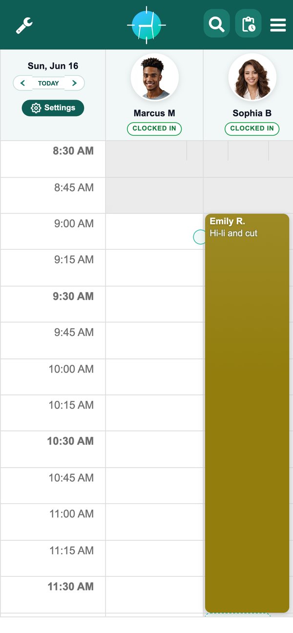 The daily schedule on a phone